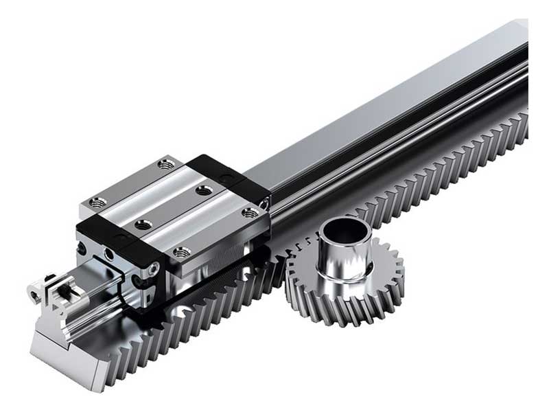 Rack-and-pinion drive for Ball Rail Systems